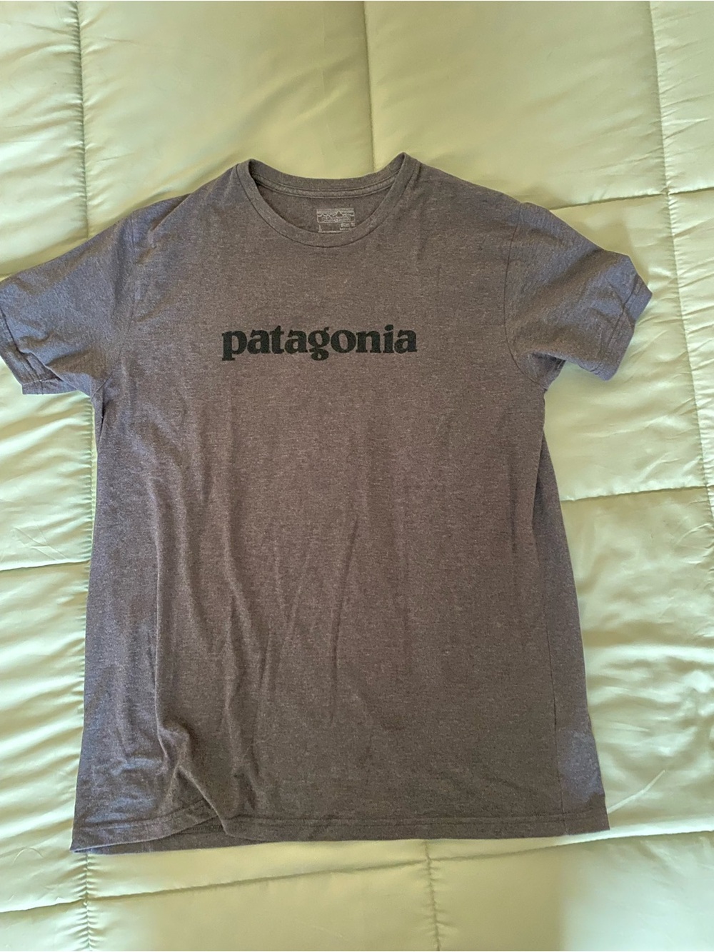 Patagonia Dark Heather Gray Logo Tee